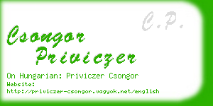 csongor priviczer business card